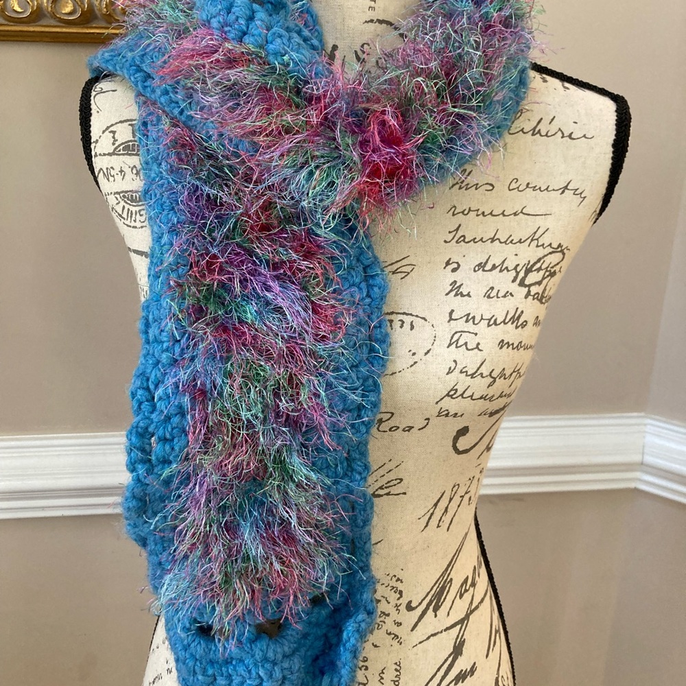 Handmade eyelash scarf